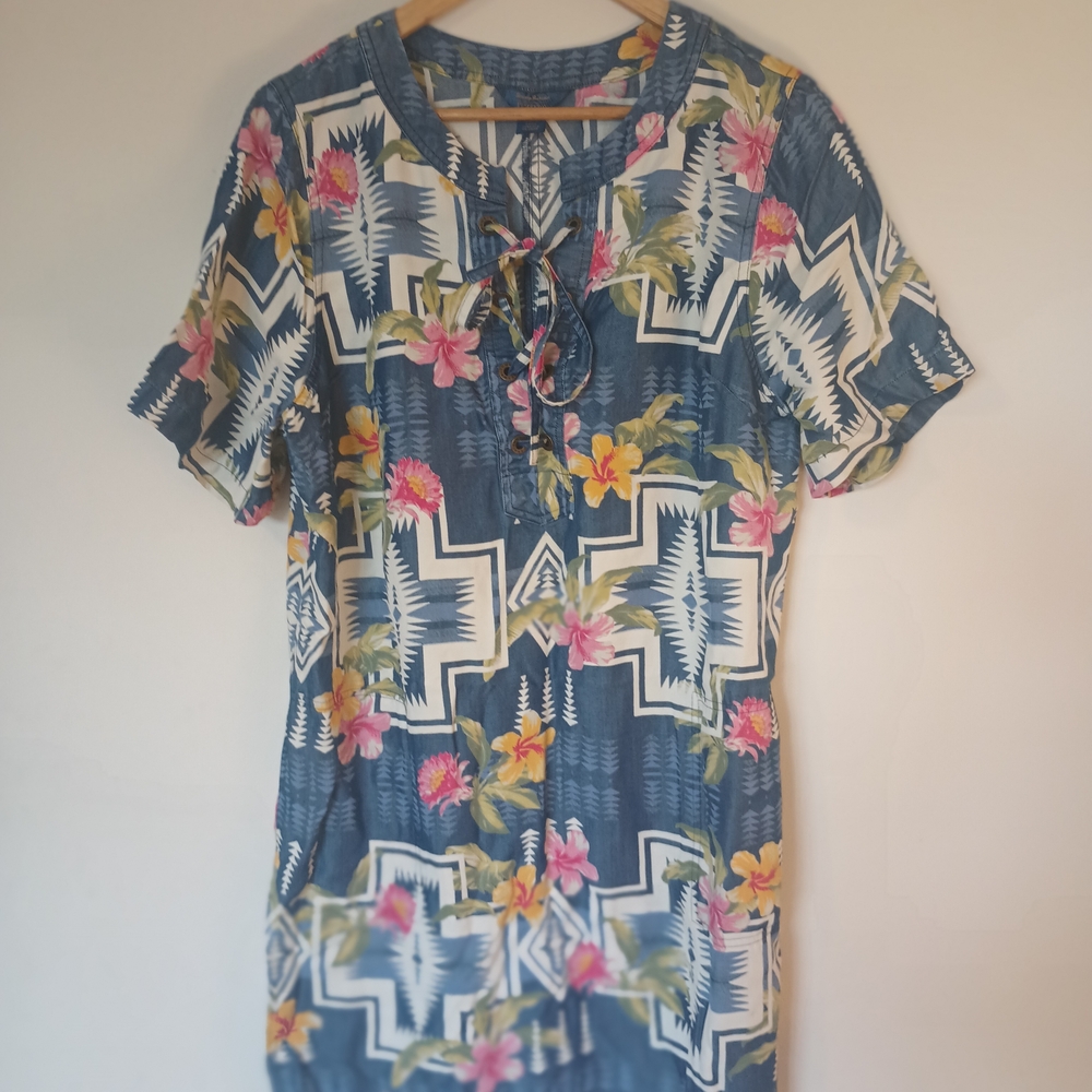 Tommy Bahama & Pendleton Aloha Harding Shift Dress Size L